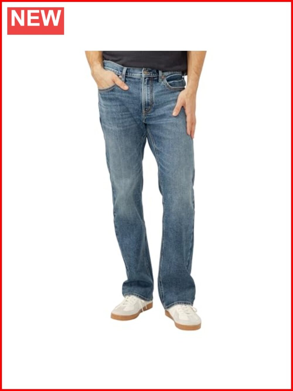 Slim Fit Bootcut Jeans Mid Flex Denim 18" Leg Opening 5-Pocket Styling